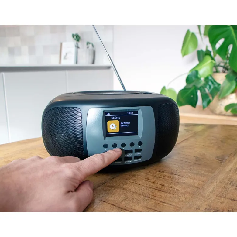Lenco scd-860bk draagbare dab+/fm radio