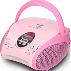 Lenco SCD-24 draagbare FM radio - Pink