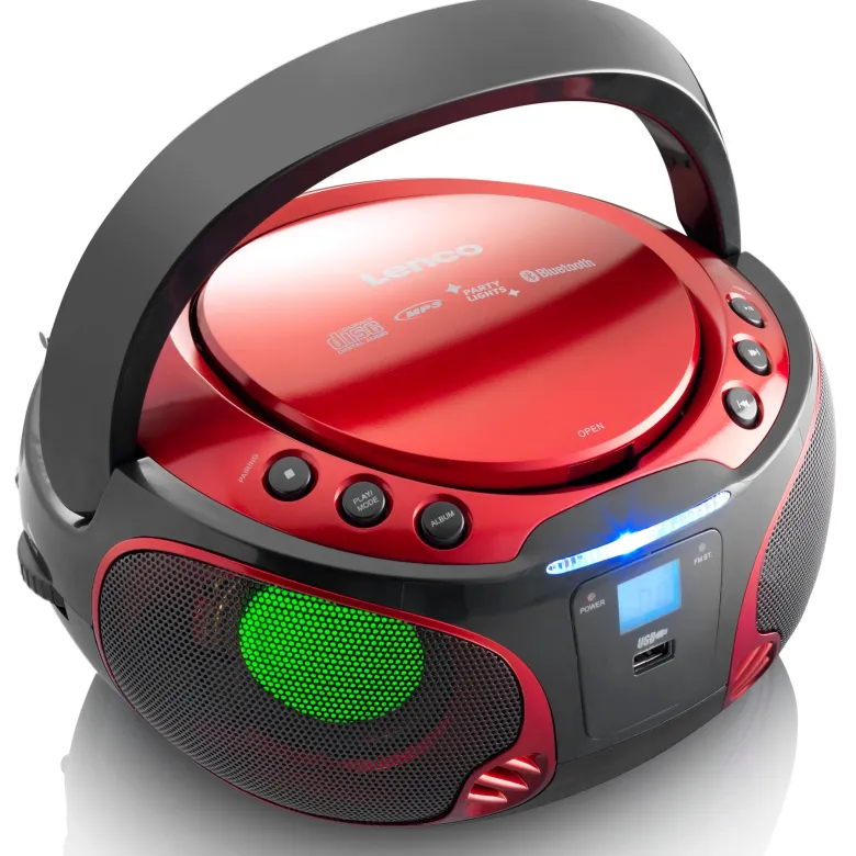 Lenco SCD-550 draagbare FM radio - Red