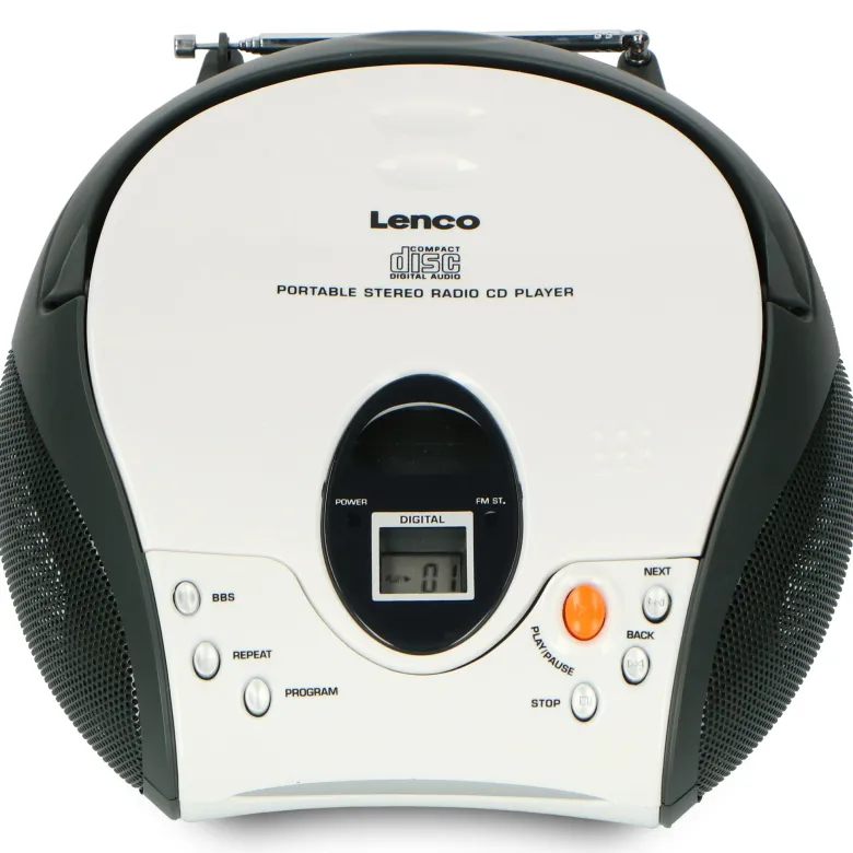 Lenco SCD-24 draagbare FM radio - White