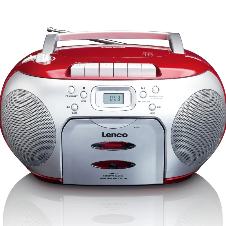 Lenco SCD-420 Portable FM Radio - Red