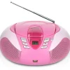 Lenco SCD-37 USB draagbare FM radio - Pink