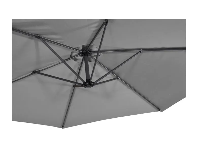 Lesli Living Gemini 300 cm zweefparasol - Grey