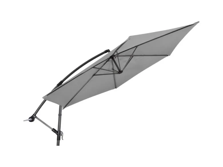 Lesli Living Gemini 300 cm zweefparasol - Grey