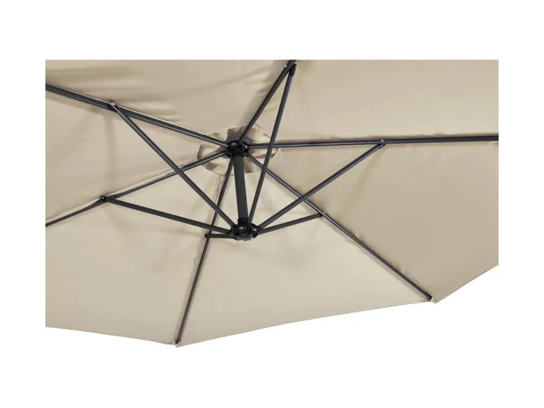 Lesli Living Gemini 300 cm zweefparasol - Ecru