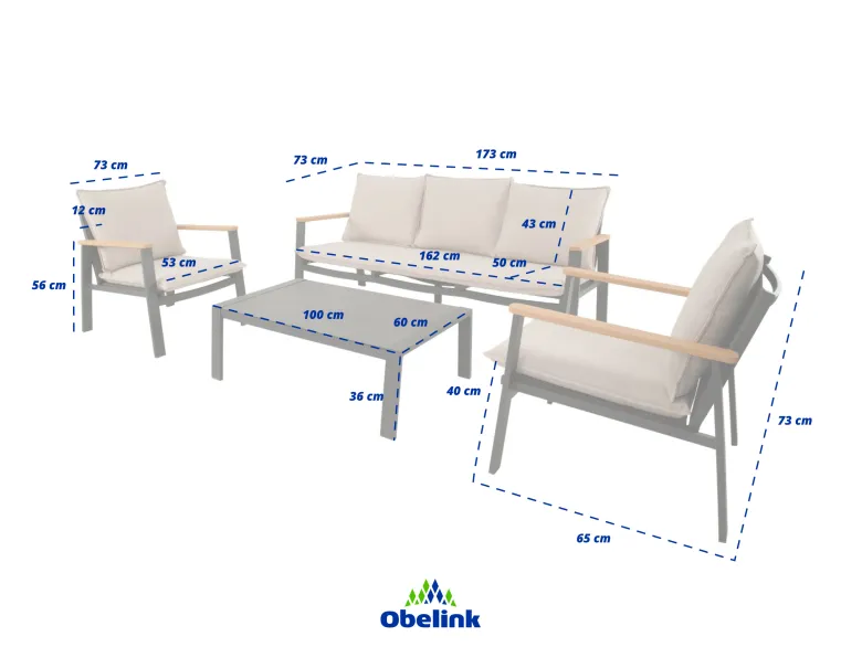 Lesli Living Norway stoel-bank loungeset