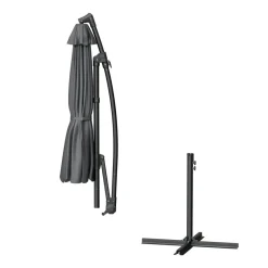 LifeGoods Ø300cm zweefparasol - Dark Grey