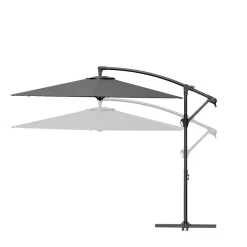 LifeGoods Ø300cm zweefparasol - Dark Grey