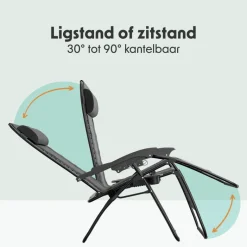 LifeGoods Comfort relaxstoel - Black