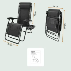 LifeGoods Comfort relaxstoel - Black