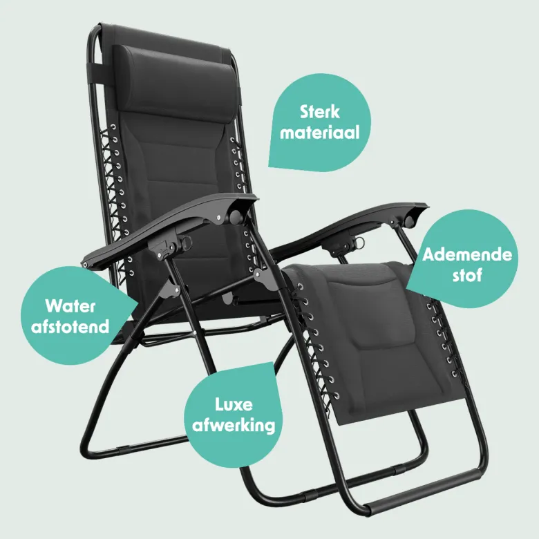 LifeGoods Comfort relaxstoel - Black