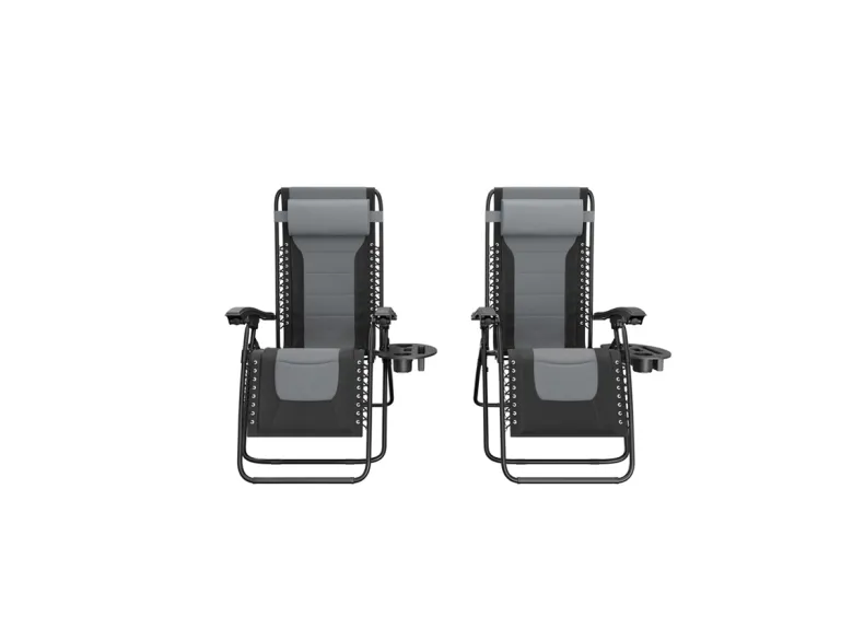 LifeGoods Comfort set van 2 relaxstoelen - Black/Grey