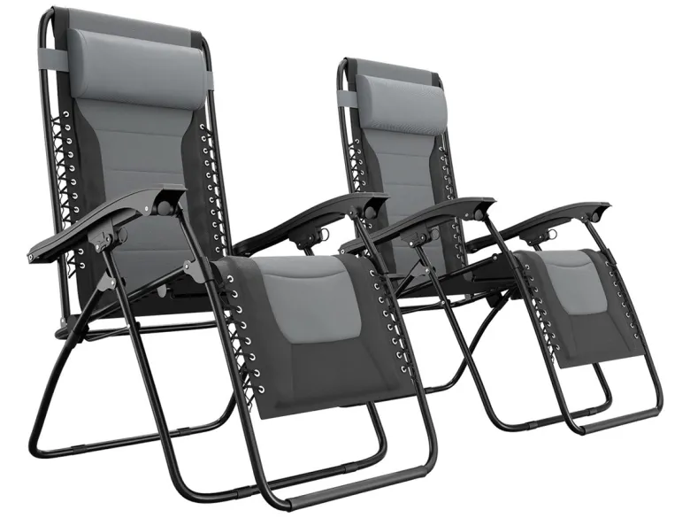 LifeGoods Comfort set van 2 relaxstoelen - Black/Grey