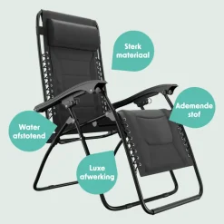 LifeGoods Comfort set van 2 relaxstoelen - Black