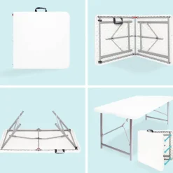 LifeGoods Inklapbare tafel 120x60 cm - White