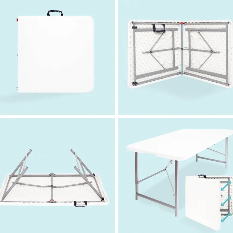 LifeGoods Inklapbare tafel 120x60 cm - White