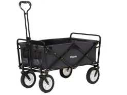 LifeGoods 70KG bolderkar 94L - Black