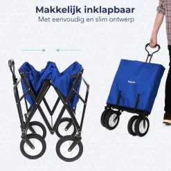 LifeGoods 70KG bolderkar 94L - Blue