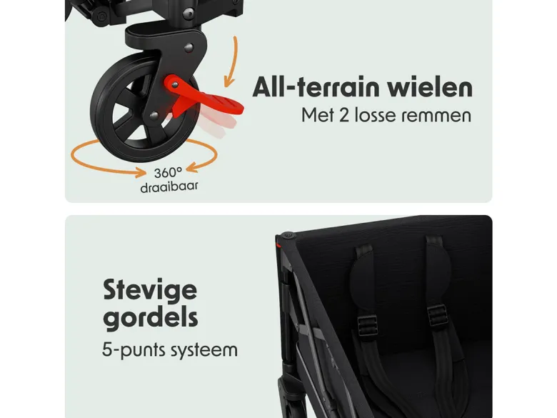 LifeGoods 80 kg bolderkar met dak - Anthracite