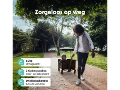 LifeGoods 80 kg bolderkar met dak - Anthracite