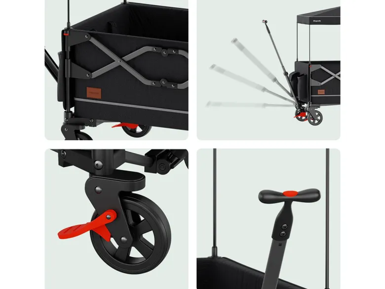 LifeGoods 80 kg bolderkar met dak - Anthracite
