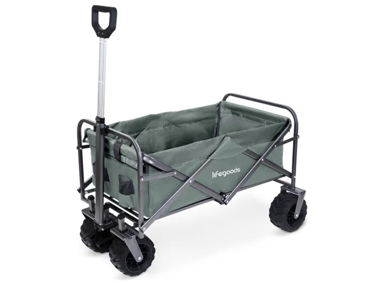 LifeGoods 80 kg opvouwbare bolderkar - Green