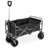 LifeGoods 80 kg opvouwbare bolderkar - Black