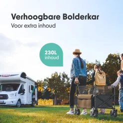 LifeGoods 230L bolderkar - Black