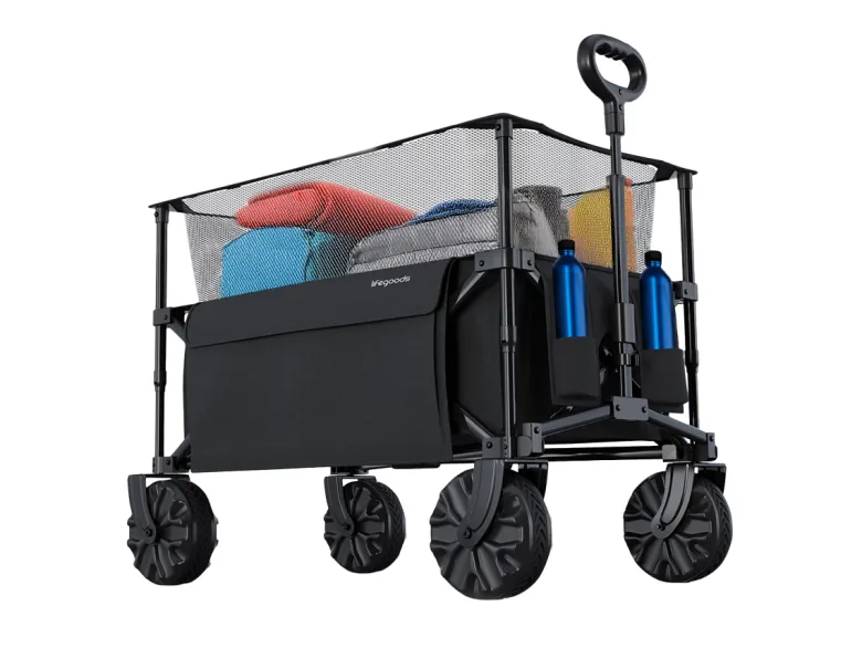 LifeGoods 230L bolderkar - Black