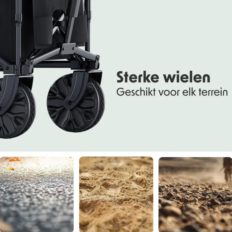 LifeGoods 230L bolderkar - Black