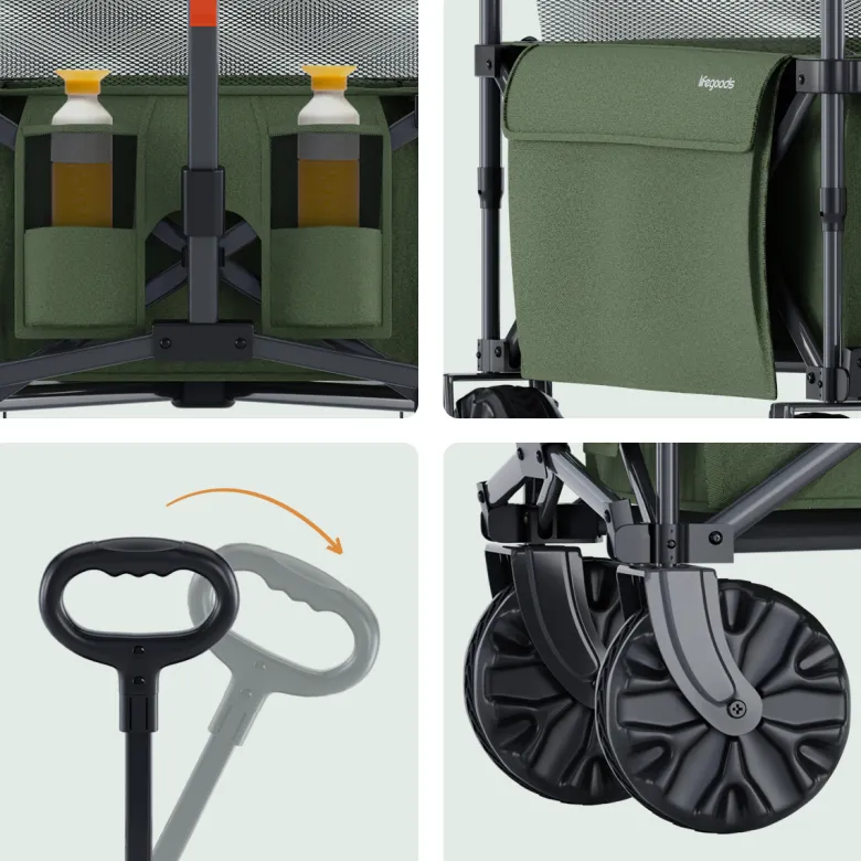 LifeGoods 230L bolderkar - Green