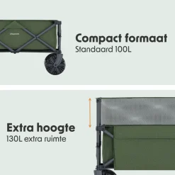 LifeGoods 230L bolderkar - Green