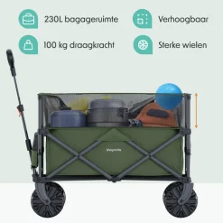 LifeGoods 230L bolderkar - Green
