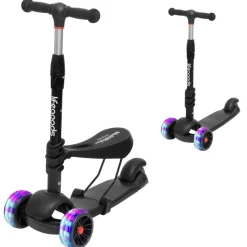 LifeGoods MultiRider Kinderstep met zitje - Black