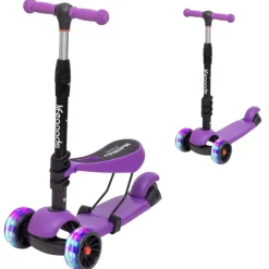 LifeGoods MultiRider kinderstep met zitje - Purple