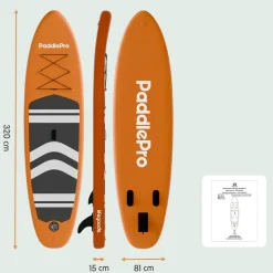 LifeGoods PaddlePro SUP Board - Orange