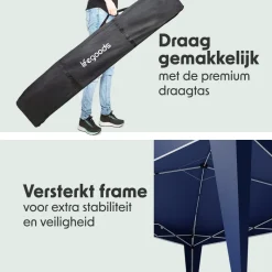LifeGoods Plus 3x3 m partytent - Blue