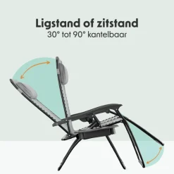 LifeGoods relaxstoel - Light Grey