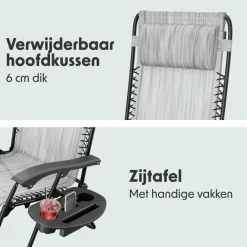 LifeGoods relaxstoel - Light Grey