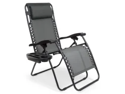 LifeGoods relaxstoel met zijtafel - Darkgrey