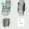 LifeGoods set van 2 relaxstoelen met tafel - Grey