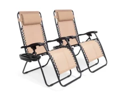 LifeGoods set van 2 relaxstoelen - Beige