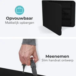 LifeGoods 180x70 cm Inklapbare tafel - Black