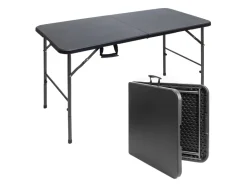 LifeGoods 120x60 cm Inklapbare tafel - Black