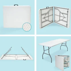LifeGoods 180x70 cm Inklapbare tafel - White