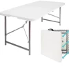 LifeGoods 180x75 cm Inklapbare tafel - Black