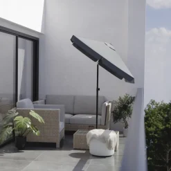 LifeGoods 200 x 125 cm parasol met hoes - Dark Grey