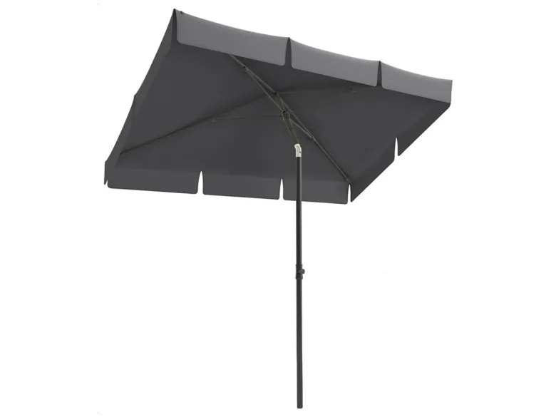 LifeGoods 200 x 125 cm parasol met hoes - Dark Grey