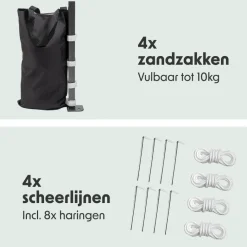 LifeGoods 3 x 3 meter partytent met zijwanden - White