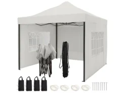 LifeGoods 3 x 3 meter partytent met zijwanden - White